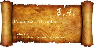 Babarczi Aranka névjegykártya